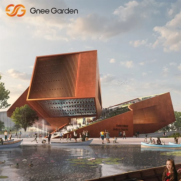 Painéil chruach éifeacht meirge corten