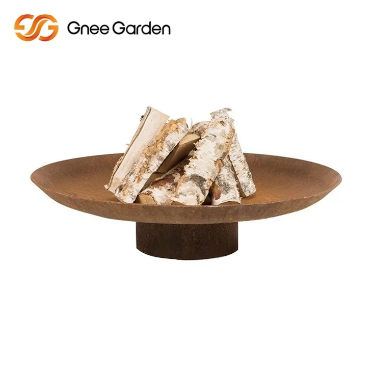 Stíl nua -aimseartha Pit Dóiteáin Rustic Corten