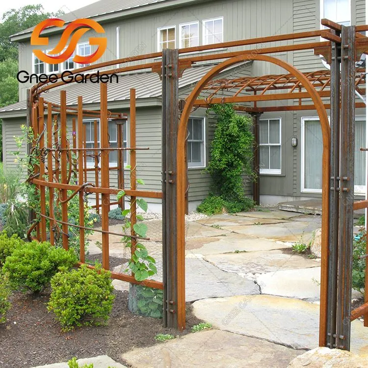 Gairdín só Corten Steel Gazebo Lasmuigh