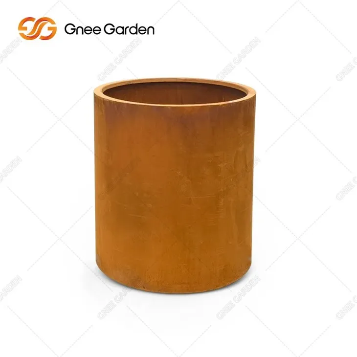 environmentally friendly rusty steel planter