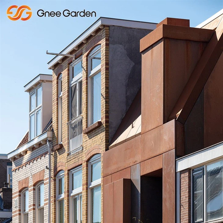 Cumhdach Corten Rustic Patina Cruach Nádúrtha