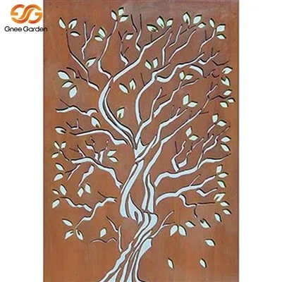 Painéil Scáileáin Cruach Corten Gearr Laser