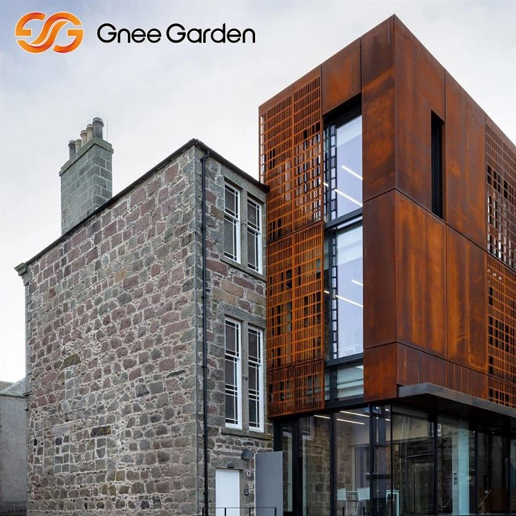 Ag cumhdach patina nádúrtha cumhdach cruach